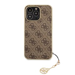 GUHCP13LGF4GBR Guess 4G Charms Cover, paredzēts iPhone 13 Pro Brown cena un informācija | Telefonu vāciņi, maciņi | 220.lv