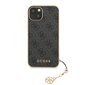 GUHCP13MGF4GGR Guess 4G Charms Cover, paredzēts iPhone 13 Grey цена и информация | Telefonu vāciņi, maciņi | 220.lv