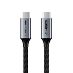 Kabelis USB3.1, USB-C - USB-C, 10Gbps, 100W, 20V/ 5A, 4K/ 60HZ, 1m cena un informācija | Kabeļi un vadi | 220.lv