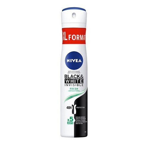 Izsmidzināms dezodorants Nivea Black & White Invisible Fresh Anti-perspirant 200 ml cena un informācija | Dezodoranti | 220.lv