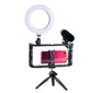 LED lampas komplekts blogeriem ar galda statīvu, tālruņa turētāju, mikrofonu, (lamp RD) / selfie lampa / ring lamp / 1 x 6” . (06-408) cena un informācija | Apgaismojums fotografēšanai | 220.lv