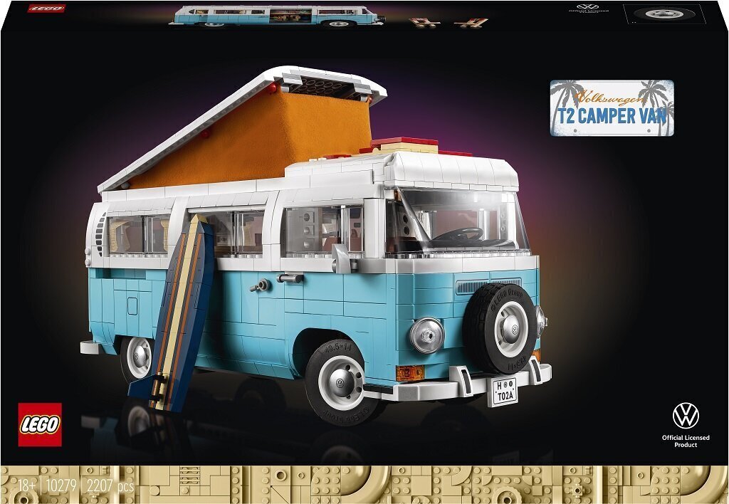 10279 LEGO® Icons Volkswagen T2 dzīvojamais furgons цена и информация | Konstruktori | 220.lv