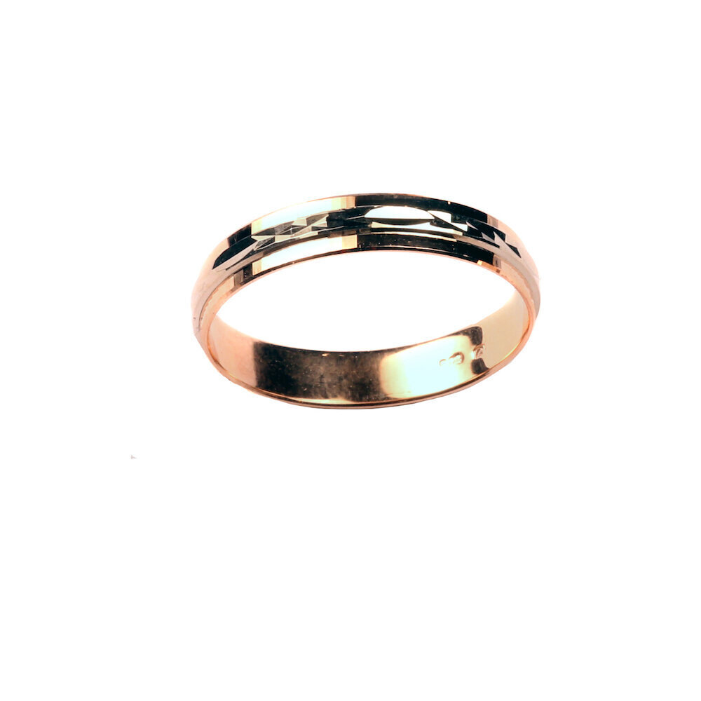 Zelta laulības gredzens ar dimanta slīpējumu, 15,5 mm 440 903 155 cena un informācija | Gredzeni | 220.lv