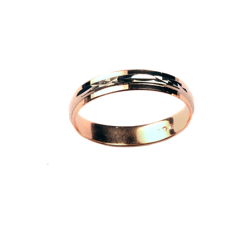 Zelta laulības gredzens ar dimanta slīpējumu, 21 mm 440 903 210 cena un informācija | Gredzeni | 220.lv