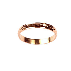 Zelta laulības gredzens ar dimanta slīpējumu, 17,5 mm 440 904 175 cena un informācija | Gredzeni | 220.lv