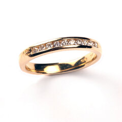 Золотое кольцо с бриллиантами, 16 мм, 311 966 160 цена и информация | Кольца | 220.lv