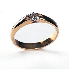 Золотое кольцо с бриллиантами, 16 мм, 311 509 160 цена и информация | Кольца | 220.lv