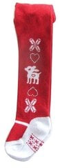 Колготки Рождественские, красные, размер 0 / 6м цена и информация | Колготки, носочки для новорожденных | 220.lv