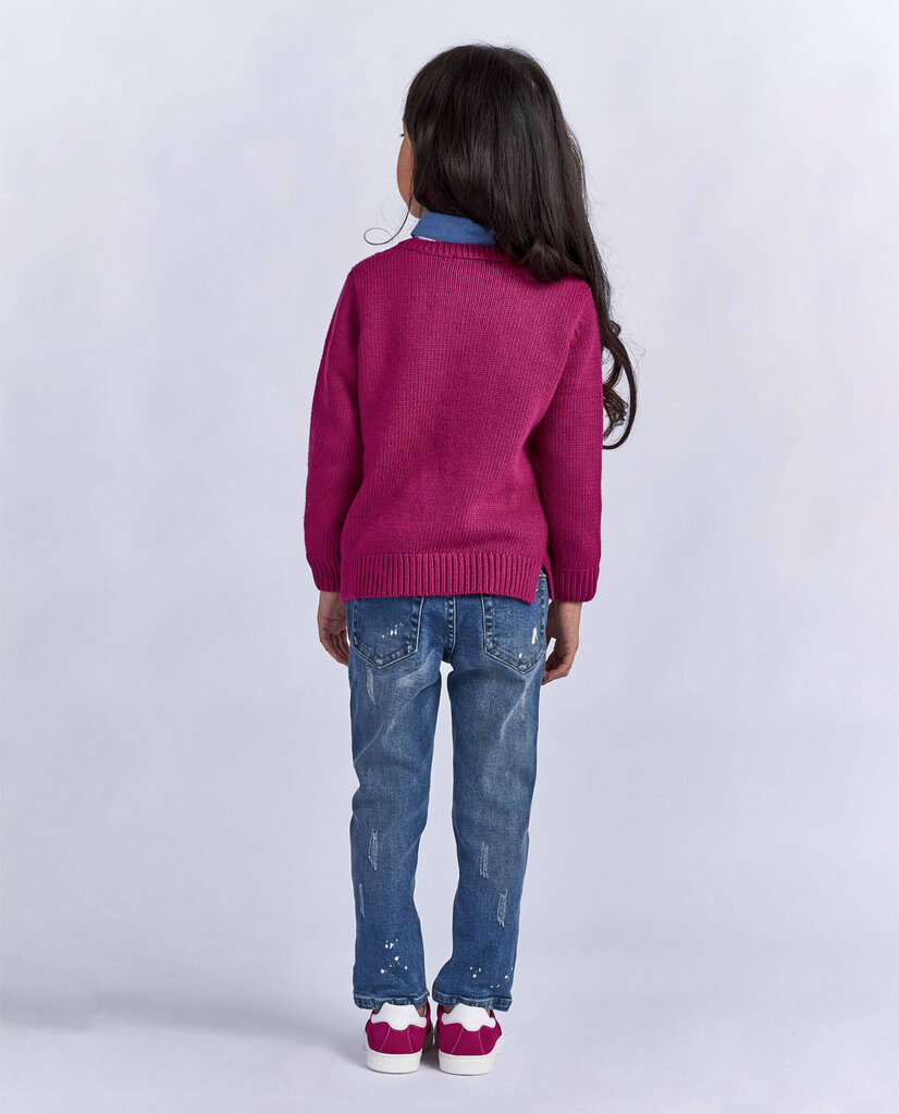 Adīts džemperis meitenēm Gulliver, rozā cena un informācija | Jakas, džemperi, žaketes, vestes meitenēm | 220.lv