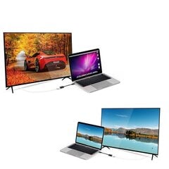 Vienvirziena adapteris Choetech adapteris bezvadu uzlādei USB Type C Thunderbolt 3 uz HDMI 2.0 4K@60Hz (HUB-H04BK), melns цена и информация | Адаптеры и USB разветвители | 220.lv