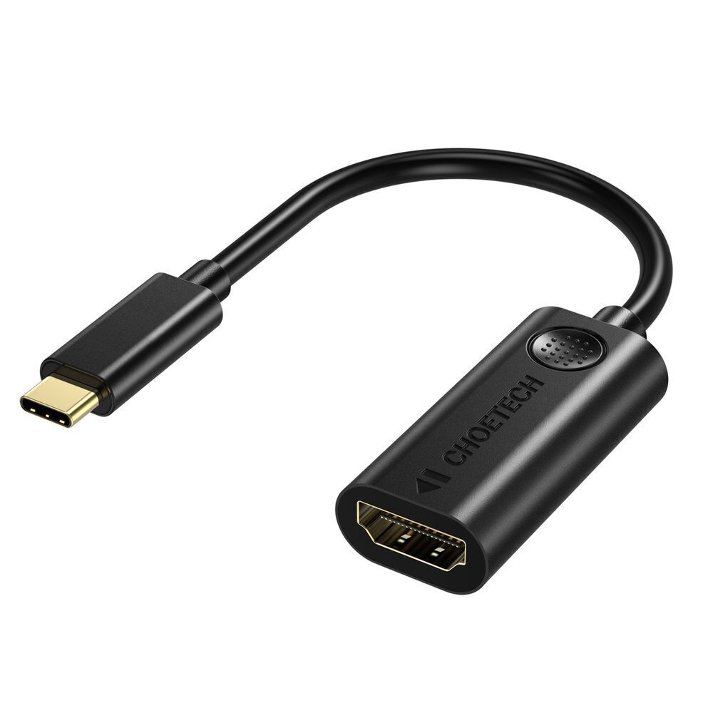 Vienvirziena adapteris Choetech adapteris bezvadu uzlādei USB Type C Thunderbolt 3 uz HDMI 2.0 4K@60Hz (HUB-H04BK), melns цена и информация | Adapteri un USB centrmezgli | 220.lv