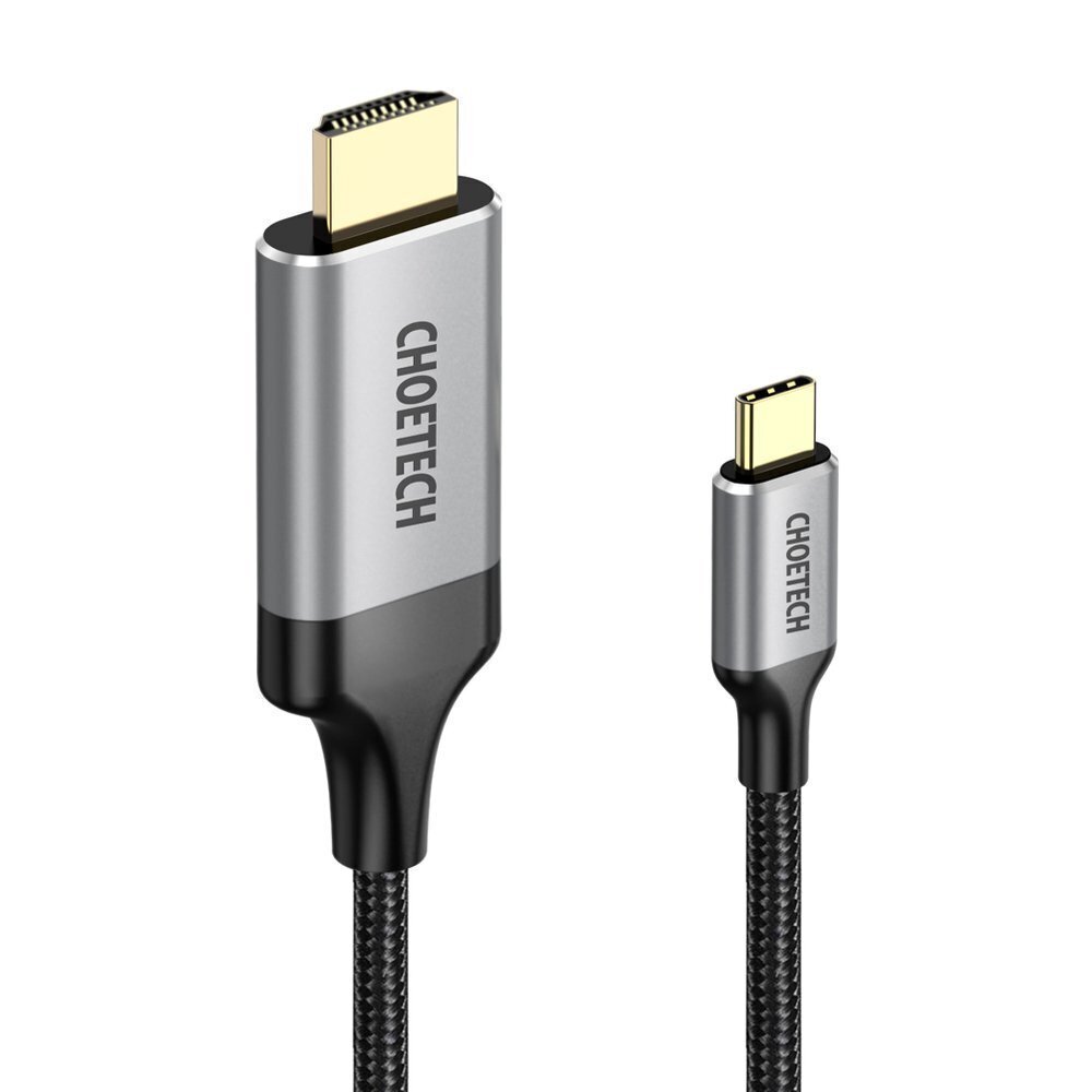 Vienvirziena adapteris Choetech adapteris bezvadu uzlādei USB Type C uz HDMI 4K 60Hz 2m (CH0021-BK), melns cena un informācija | Adapteri un USB centrmezgli | 220.lv