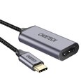 Vienvirziena adapteris Choetech adapteris bezvadu uzlādei HUB USB Type C uz HDMI 4K 60Hz (HUB-H10), pelēks