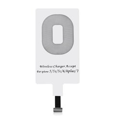 Adapteris bezvadu uzlādei Choetech Qi Lightning Induction Insert (WP-IP), balts цена и информация | Зарядные устройства для телефонов | 220.lv