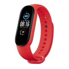 Ремешок для часов Fusion Wave для Xiaomi Mi Band 3 / 4 / 5 / 6 красный цена и информация | Аксессуары для смарт-часов и браслетов | 220.lv