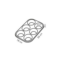 Форма выпечки Tescoma Delicia для кексов, 26x18 см цена и информация | Формы, посуда для выпечки | 220.lv