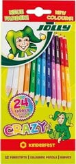 Цветные шестиугольные карандаши Supersticks Crazy, Jolly цена и информация | Принадлежности для рисования, лепки | 220.lv