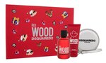 Komplekts sievietēm Dsquared2 Red Wood: tualetes ūdens EDT, 100 ml + dušas želeja, 100 ml + maks