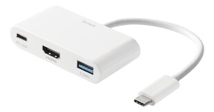 Adapteris Deltaco USBC-HDMI23, USB-C/HDMI/USB-A цена и информация | Адаптеры и USB разветвители | 220.lv