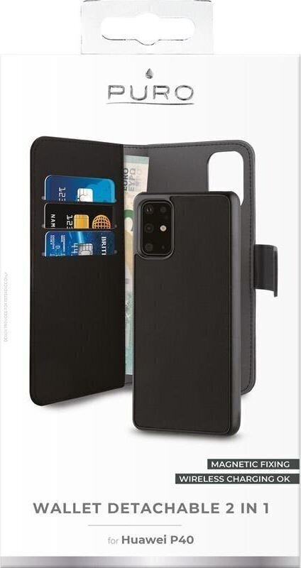 Puro Detachable Case, paredzēts Huawei P40, melns cena un informācija | Telefonu vāciņi, maciņi | 220.lv