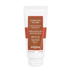 Ūdensizturīgs saules aizsargkrēms SPF 30 Super Soin Solaire Silky Body Cream 200 ml cena un informācija | Sauļošanās krēmi | 220.lv