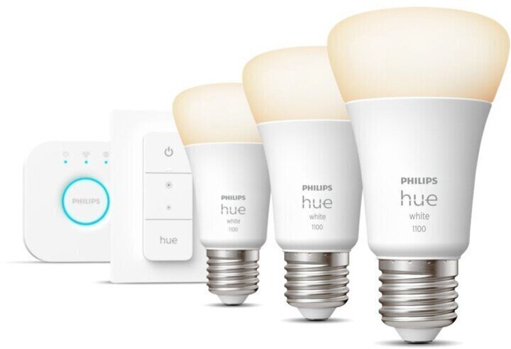 LED spuldzes Philips Hue E27 9.5W 1100lm, 3 gab cena un informācija | Spuldzes | 220.lv