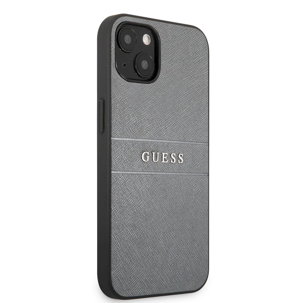 GUHCP13MPSASBGR Guess PU Leather Saffiano Case for iPhone 13 Grey цена и информация | Telefonu vāciņi, maciņi | 220.lv