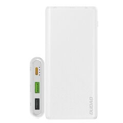 Dudao power bank 10000mAh 18W Quick Charge Power Delivery 2x USB / 1x USB Type C white (K12PQ_W) цена и информация | Зарядные устройства Power bank | 220.lv