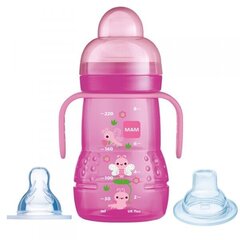 Treniņu bērnu pudelīte Mam 2-in-1, rozā cena un informācija | Bērnu pudelītes un to aksesuāri | 220.lv