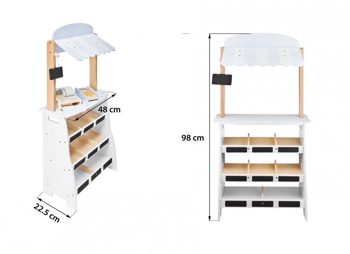 Dārzeņu veikals - koka stends ar atvilktnēm, kases aparātu un termināli cena un informācija | Rotaļlietas meitenēm | 220.lv