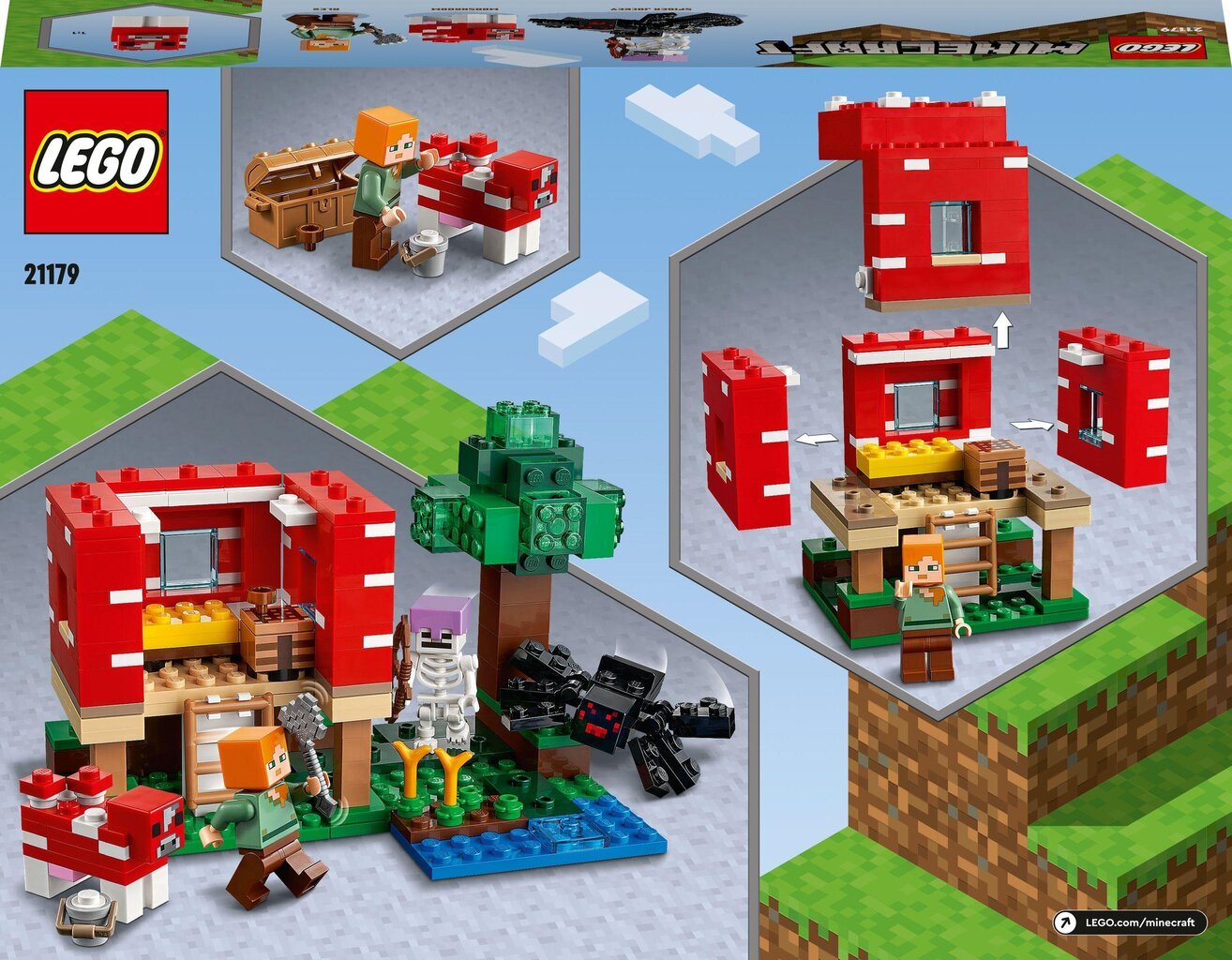 21179 LEGO® Minecraft Sēņu māja cena un informācija | Konstruktori | 220.lv