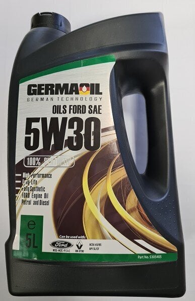 Sintētiskā motoreļļa Germanoil Ford 5W30, 5 L цена и информация | Motoreļļas | 220.lv