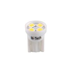 Светодиодная лампа M-Tech LB017W W5W T10 12В, 2 шт цена и информация | Автомобильные лампочки | 220.lv