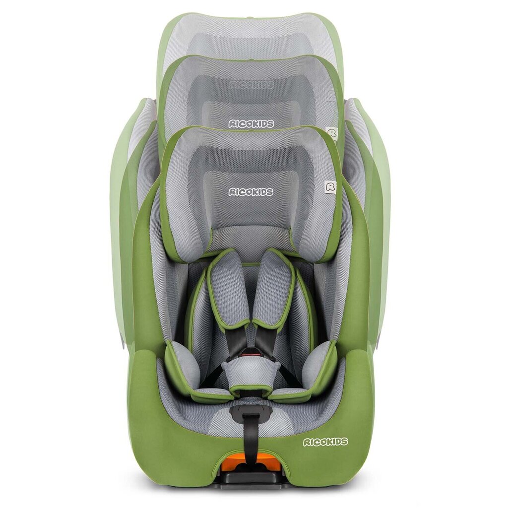 Autokrēsliņš Ricokids Qway, 9-36 kg, green cena un informācija | Autokrēsliņi | 220.lv