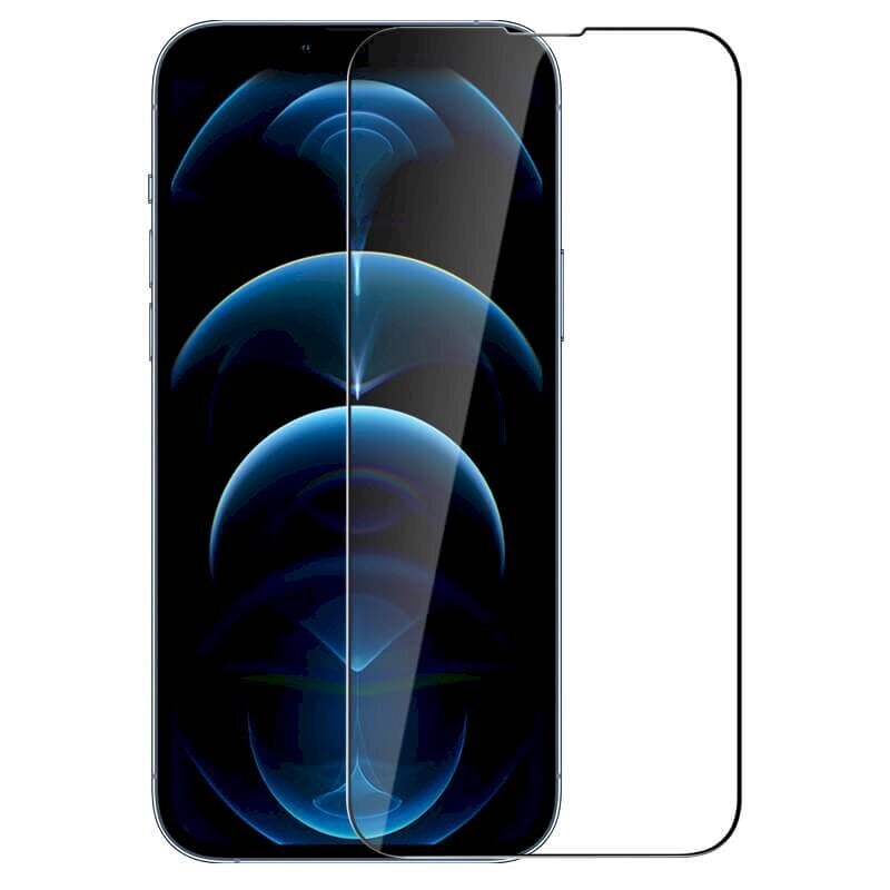 Nillkin 2in1 HD Full Screen Tempered Glass, paredzēts Apple iPhone 13 Pro, melns cena un informācija | Ekrāna aizsargstikli | 220.lv