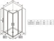 Blix Slim BLSRV2 dušas kabīne, Ravak, izmērs: 90x90 Stikls: Caurspīdīga цена и информация | Dušas kabīnes | 220.lv