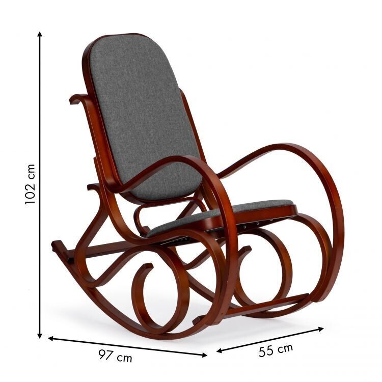 Šūpuļkrēsls Modern Home, brūns/pelēks cena un informācija | Atpūtas krēsli | 220.lv