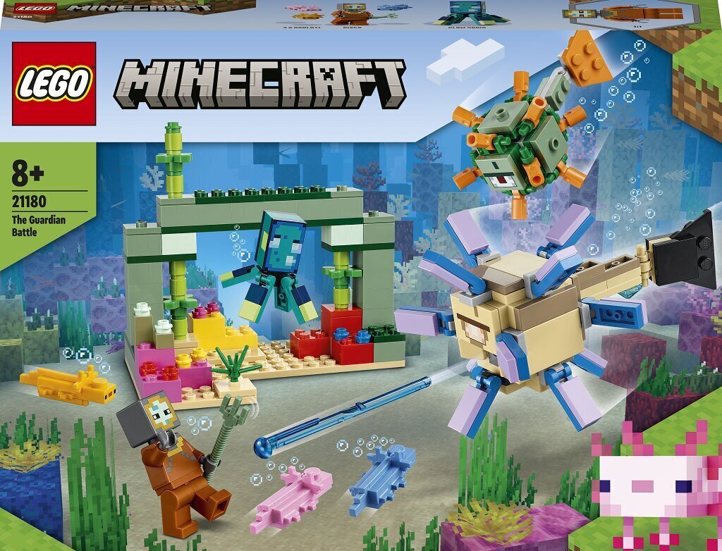 21180 LEGO® Minecraft Cīņa ar sargiem цена и информация | Konstruktori | 220.lv