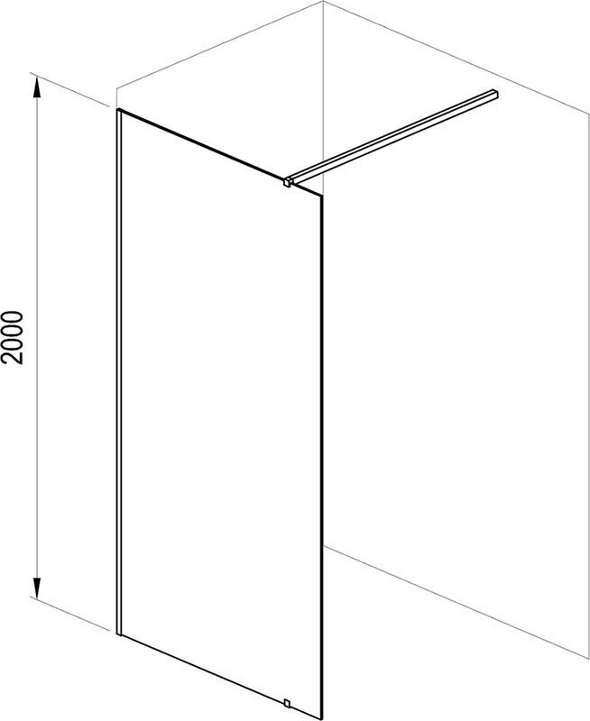 Dušas kabīne Walk-in Wall cena un informācija | Dušas durvis, dušas sienas | 220.lv