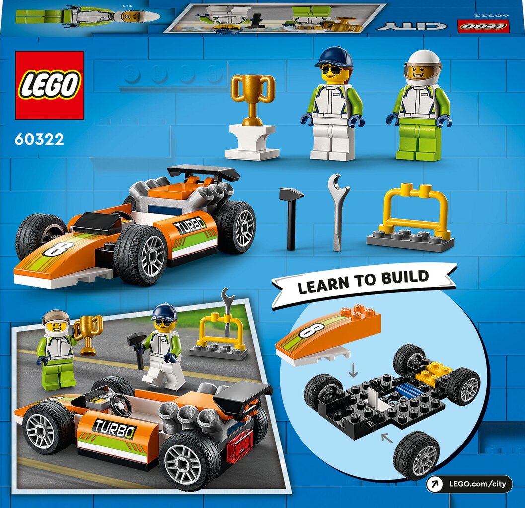 60322 LEGO® City Sacīkšu automobilis cena un informācija | Konstruktori | 220.lv
