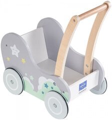 Деревянная коляска толкатель Dobranocka  цена и информация | Игрушки для малышей | 220.lv