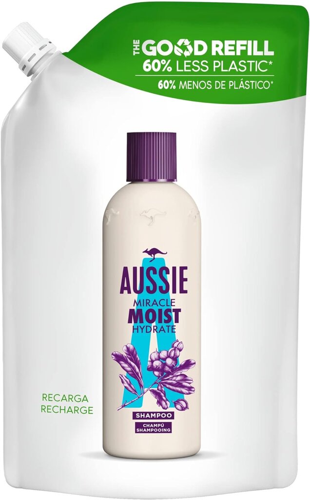 Mitrinošs šampūns sausiem un bojātiem matiem Aussie Miracle Moist Shampoo 480 ml cena un informācija | Šampūni | 220.lv