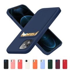 Silikona Telefona vāciņš Card Case priekš Samsung Galaxy S21 5G, melns цена и информация | Чехлы для телефонов | 220.lv