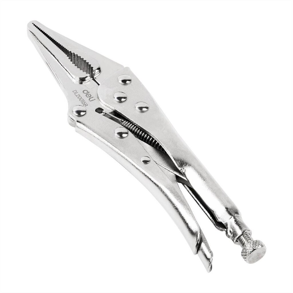 Long Nose Locking Pliers 9" Deli Tools EDL20015B (silver) цена и информация | Rokas instrumenti | 220.lv