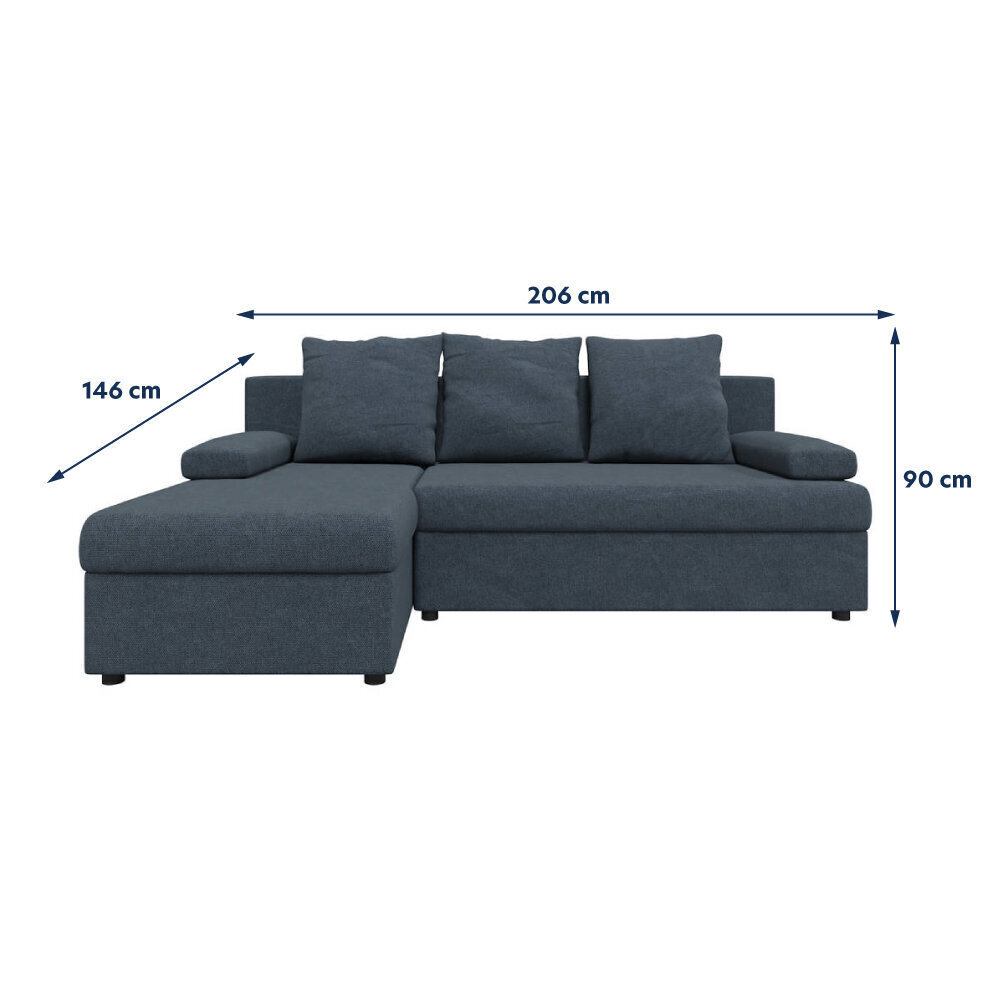 Universāls stūra dīvāns Selsey Amarga, zils cena un informācija | Stūra dīvāni | 220.lv