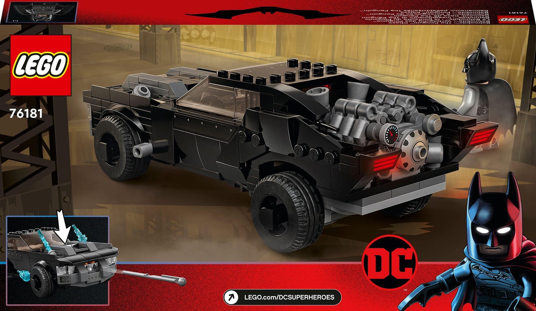 76181 LEGO® Super Heroes DC Batman Автомобиль Бэтмена: Погоня за пингвинами  цена | 220.lv