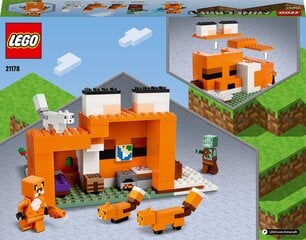 Конструктор LEGO® 21178 Minecraft Лисья хижина цена и информация | Конструкторы | 220.lv