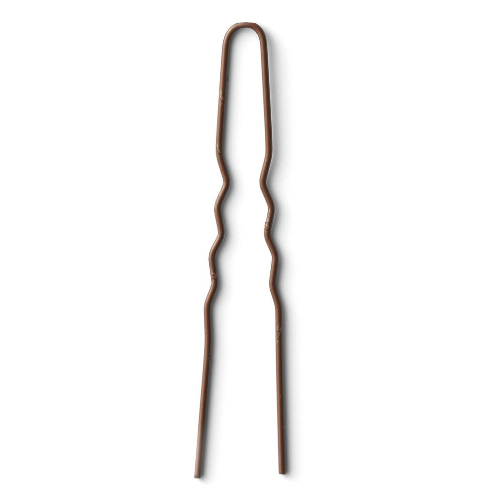 Curly pin, brown, 44 mm cena un informācija | Matu aksesuāri | 220.lv