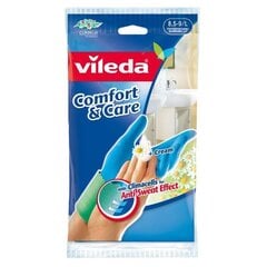 Mazgāšanas cimdi Vileda Comfort and Care, L izmērs цена и информация | Чистящие средства | 220.lv