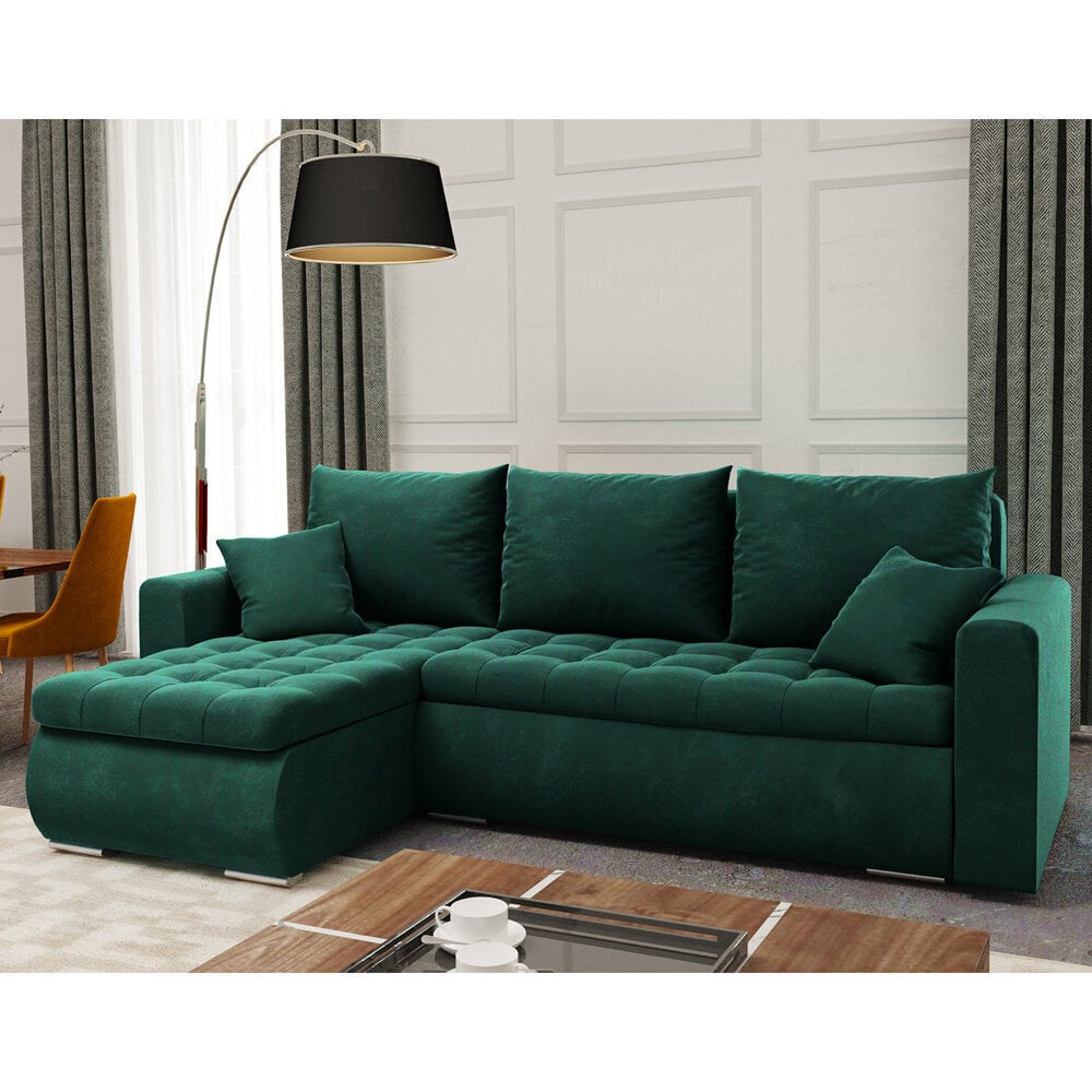 Universāls stūra dīvāns Selsey Derkan, zaļš цена и информация | Stūra dīvāni | 220.lv
